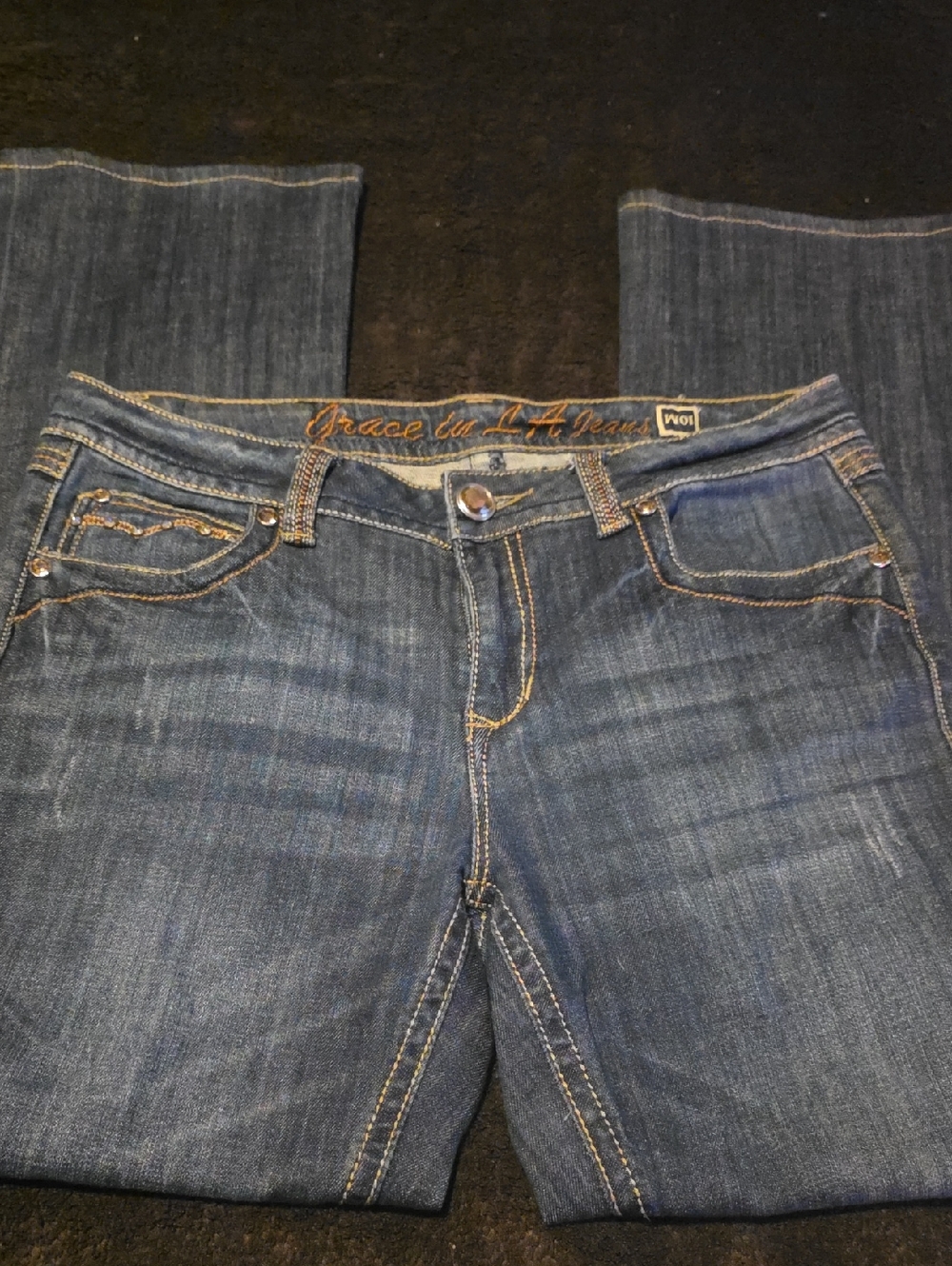 Grace in LA Dark Blue Bootcut Jeans